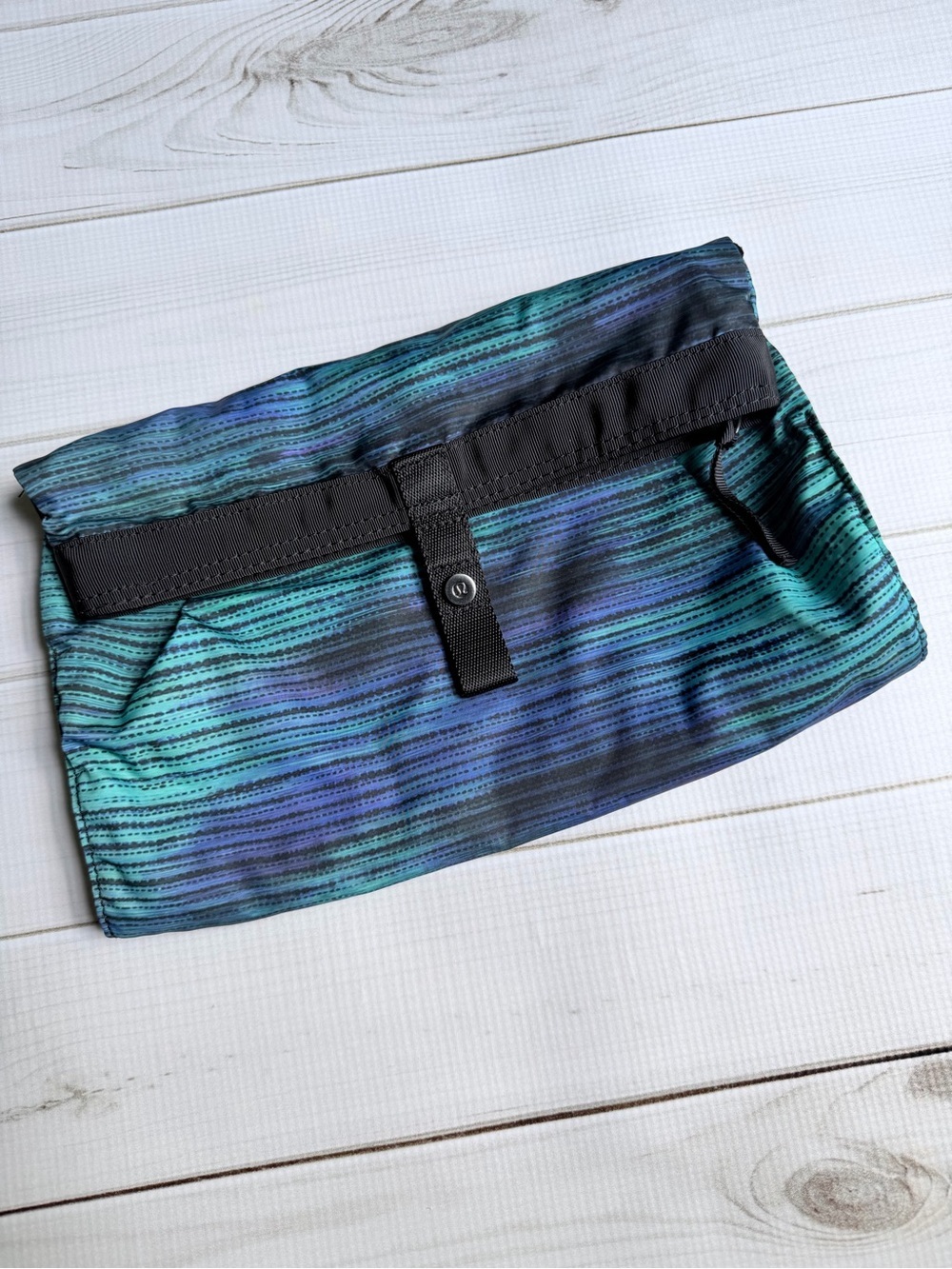 lululemon athletica Striped Teal, Aqua & Navy wet bag